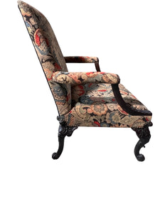 19th Century English Jacobean Tapestry Arm Chair