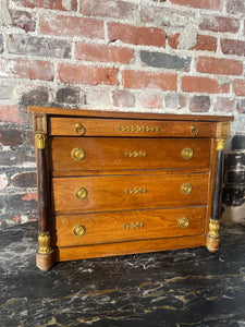 Antique French Empire Style Diminutive Table-Top Chest