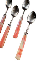 Load image into Gallery viewer, Antique 1900s French Celluloid Handled Brass Spoons