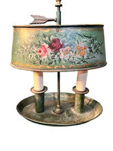 Load image into Gallery viewer, Antique French Tole Painted Bouillotte Mottahedeh Lamp - Vintage AnthropologyVintage Anthropology