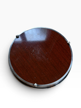 Load image into Gallery viewer, Antique 1900-1930s Mahogany Tray with Pierced Silver Plated Gallery