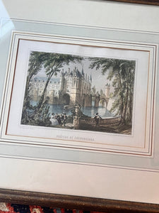 Vintage Etching Print Chateau De Chenonceaux - Vintage AnthropologyVintage Anthropology