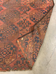 Antique Persian Wool Bokhara Rug - Vintage AnthropologyVintage Anthropology