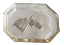Load image into Gallery viewer, Vintage Art Deco Glass Heinrich Hoffman Equestrian Horse Salt Cellar