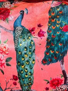 Velveteen Peacock Down Pillow by Vintage Anthropology - Vintage AnthropologyVintage Anthropology