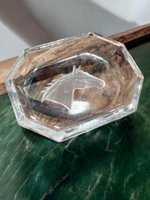 Load image into Gallery viewer, Vintage Art Deco Glass Heinrich Hoffman Equestrian Horse Salt Cellar