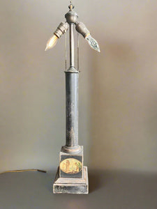 Antique 19th century French Tole Painted Lamp - Vintage AnthropologyVintage Anthropology