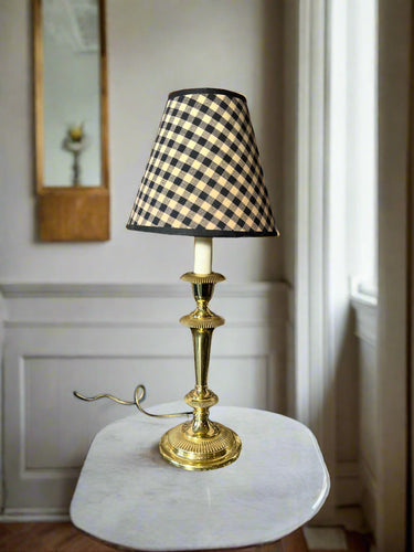 Solid Brass Candlestick Lamp by Baldwin