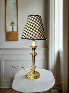Solid Brass Candlestick Lamp by Baldwin