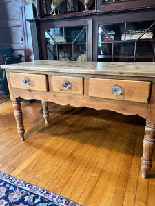 Antique Scrubbed Pine English Server - Vintage AnthropologyVintage Anthropology