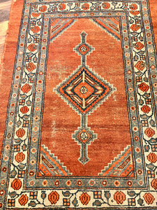 Vintage Hand Knotted Wool Tribal Rug