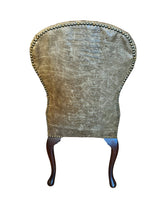 Load image into Gallery viewer, Antique crocodile embossed, leather studded armchair - Vintage AnthropologyVintage Anthropology