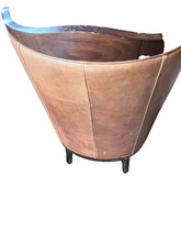 Load image into Gallery viewer, Arhaus Leather &amp; Zebra Fabric Chairs - Vintage AnthropologyVintage Anthropology