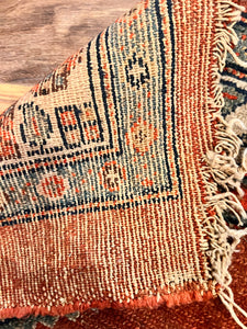 Vintage Hand Knotted Wool Tribal Rug