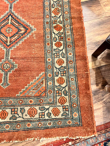 Vintage Hand Knotted Wool Tribal Rug