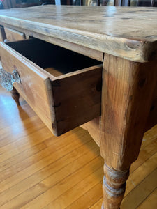 Antique Scrubbed Pine English Server - Vintage AnthropologyVintage Anthropology