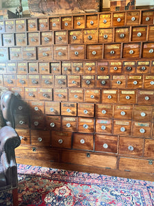 Antique English Apothecary Chest Cabinet of Drawers