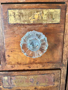Antique English Apothecary Chest Cabinet of Drawers