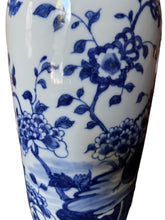Load image into Gallery viewer, Blue &amp; White Chinoiserie Asian Vase - Vintage AnthropologyVintage Anthropology