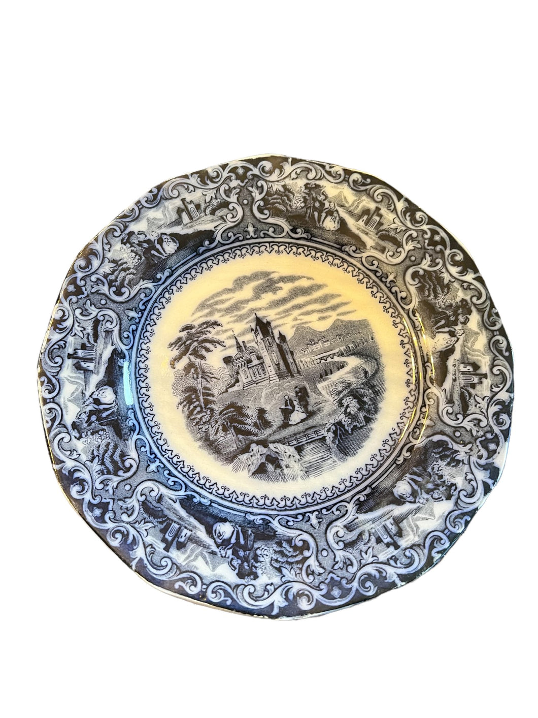 Antique Staffordshire Transferware Plate - Vintage AnthropologyVintage Anthropology