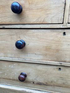 Antique English Scrubbed Pine Dresser