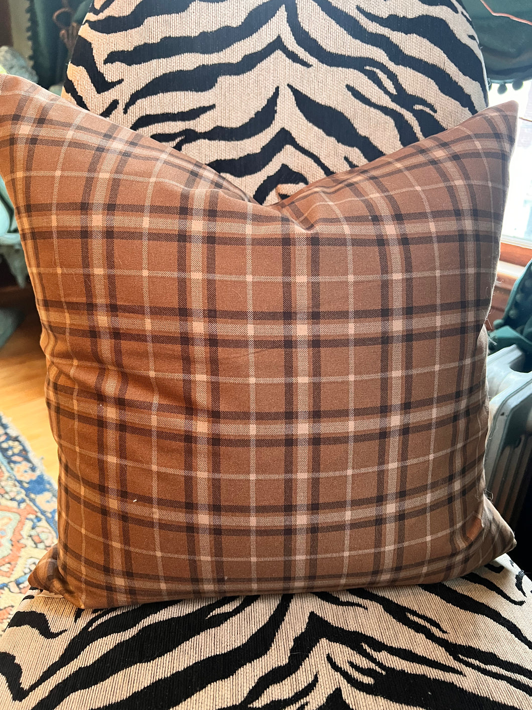 Ashford Plaid Down Throw Pillow